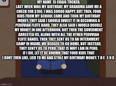 South Park Craig Meme Imgflip