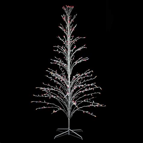 Northlight 9 Ft White Pre Lit Christmas Cascade Twig Tree Outdoor Yard