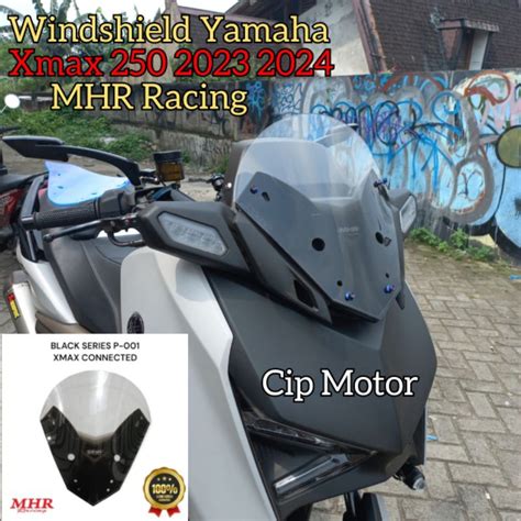 Jual Visor Windshield XMAX CONNECTED 2023 2024 MHR Black Series Pendek