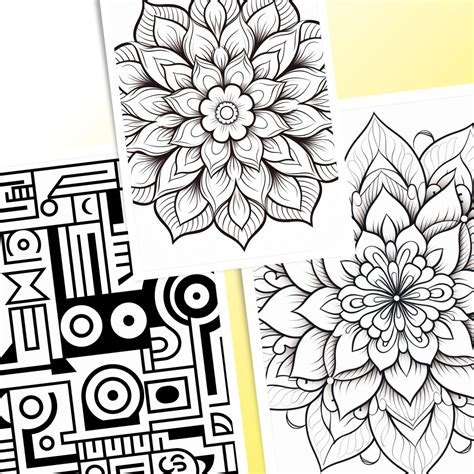 Mandala Coloring Bundle Page Print On Demand A4 Size Coloring Sheets