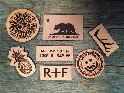 Custom Laser Etched Leather Patches Company Patches Personalized