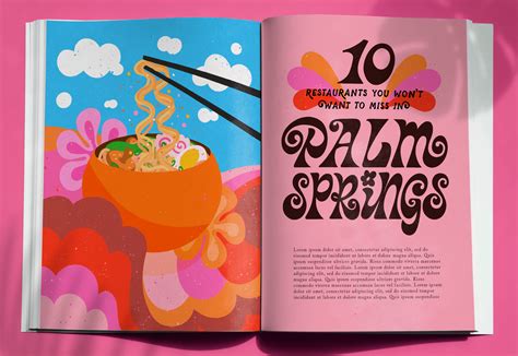 Palm Springs Magazine Lettering And Illustration On Behance