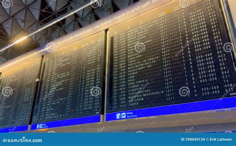 Departure Table at Frankfurt Airport - CITY of FRANKFURT, GERMANY ...