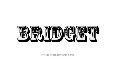 Bridget Name Tattoo Designs