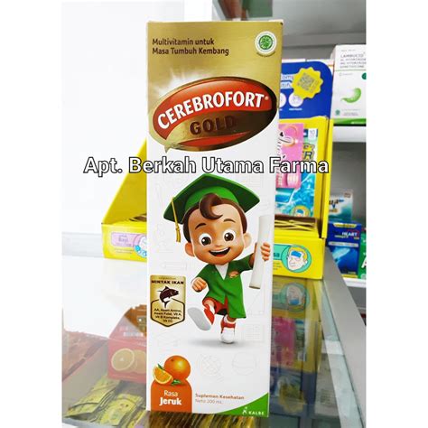 Jual Cerebrofort Gold Rasa Jeruk 200Ml Multivitamin Untuk Masa Tumbuh