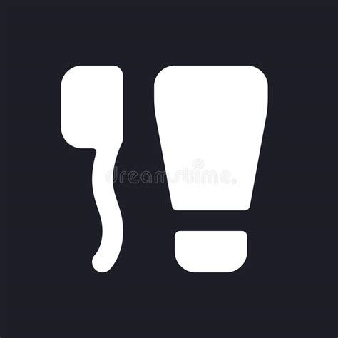 Mouth Hygiene Dark Mode Glyph Ui Icon Stock Vector Illustration Of