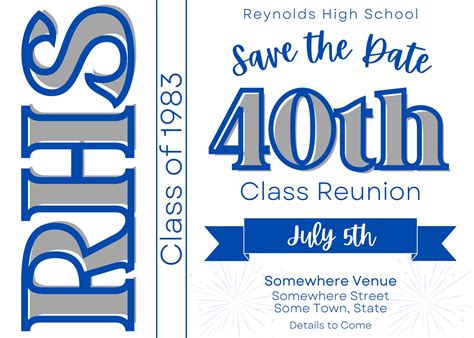 Editable Class Reunion Template Instant Printable Download College