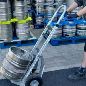 Alutruk Beer Keg Hand Truck With Stair Glide Assist Dual Grips Bil