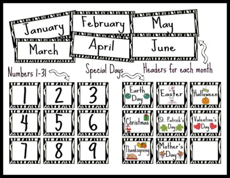 5 Best Images of Classroom Calendar Printables - Free Printable ...