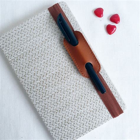 Pen Holder Elasticated Vegan Leather Doubles As A Bookmark Fit Any Regular Pen For A A5