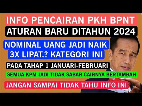 INFORMASI PENTING PENCAIRAN PKH BPNT TAHAP 1 TAHUN 2024 KPM INI