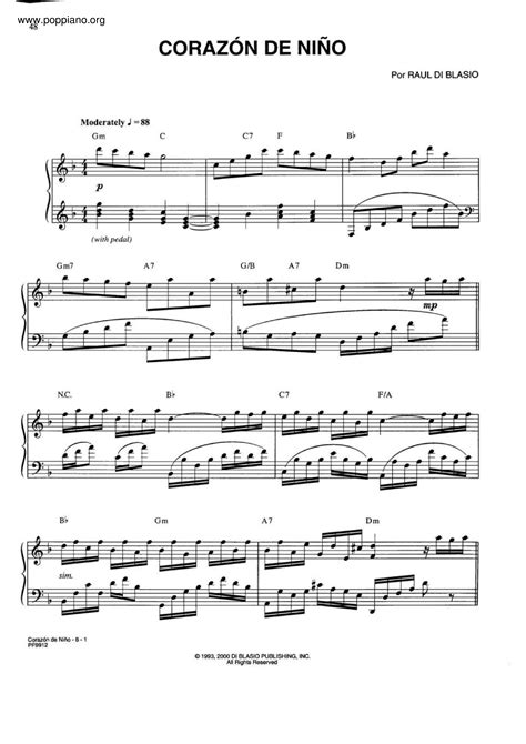 Mexico Clínica rasguño partitura corazon de niño piano pdf Barrio