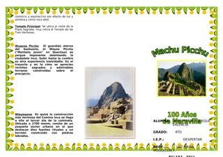 Triptico Machupicchu Pdf