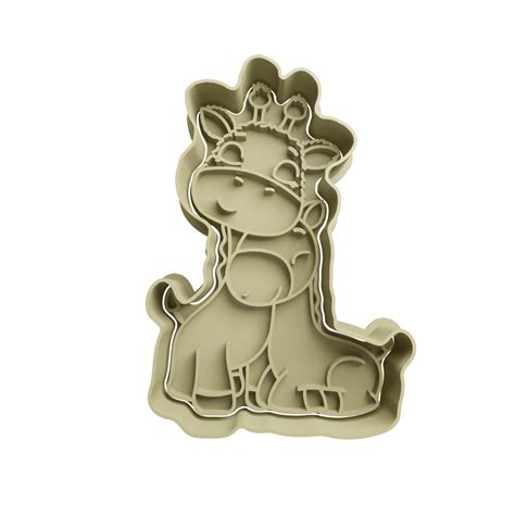 Giraffe Mom With His Son Cookie Cutter Stl Cookie Cutter Stl Store