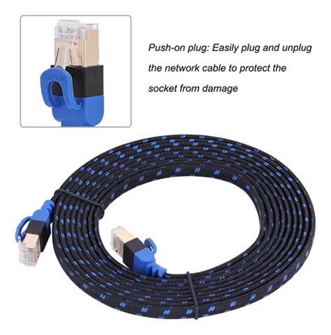 Cable Ethernet Cat7 Cable Plano De Red Lan Rj45 Patch Cord Cuotas Sin