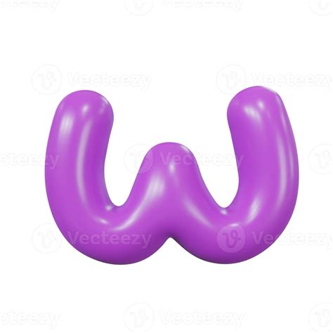 Letter W Glossy Color 22285966 Png