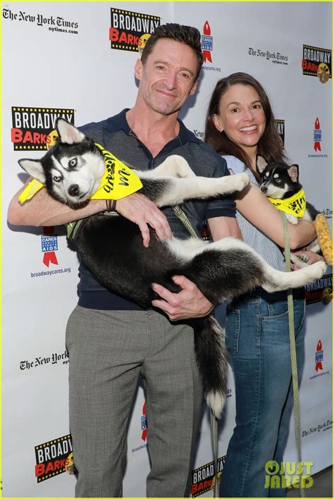 Photo: hugh jackman sutton foster cuddle with puppies at broadway barks event 16 | Photo 4787572 ...