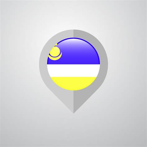 Map Navigation pointer with Buryatia flag design vector 14161580 Vector ...