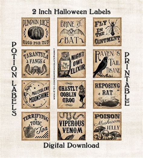 Printable Witch Potion Labels