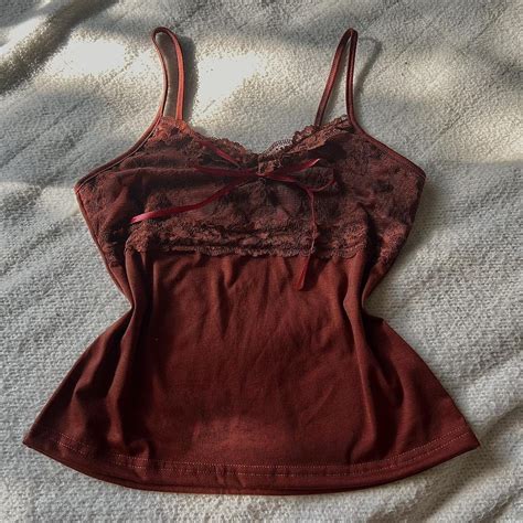 🎀y2k Grunge Lace Ribbon Cami🎀 📏xss ¸•´¨`• Depop