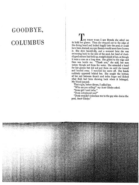 Goodbye, Columbus PDF | PDF