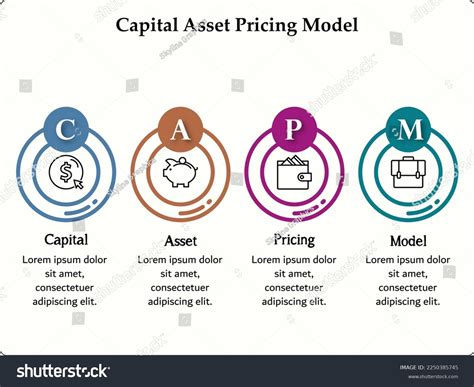 Capm Capital Asset Pricing Model Icons Stock Vector Royalty Free