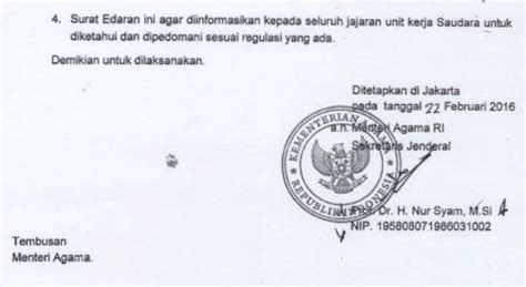 Detail Surat Edaran Tunjangan Kinerja Kementerian Agama Koleksi Nomer 49