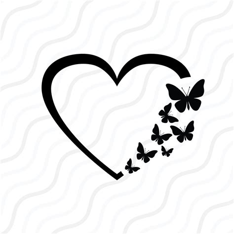 Butterfly Heart SVG, Butterfly Love SVG, Butterfly SVG Cut Table Design,svg,dxf,png Use With ...