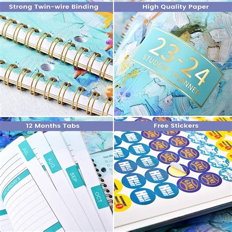 Student Planner School Planner 2023-2024 From Aug. 2023 Jun. - Etsy