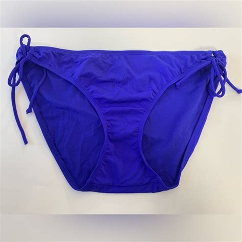 Athleta Swim Athleta Not So String Bikini Bottoms Royal Blue Xl Poshmark