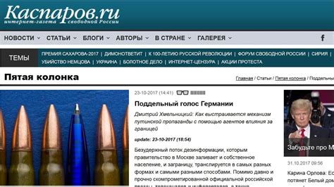 Ложь о проекте Голос Германии на сайте российских либералов kasparov.ru ...
