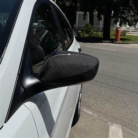 Зеркала из карбона на Solaris. — Hyundai Solaris, 1,6 л., 2015 года ...