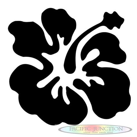 Hawaiian Hibiscus Flower Vinyl Car Decal No 3 Hawaiian Quilts