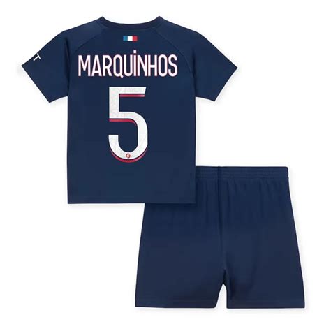 Paris Saint Germain Psg Trikotsatz Kinder Marquinhos Heimtrikot