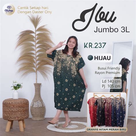 Jual Daster Ony Model Ibu Super Jumbo L Bahan Rayon Premium Busui