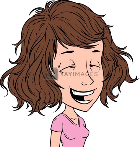 Cartoon Girl Character Portrait Vector Avatar By Gb Art Vectors