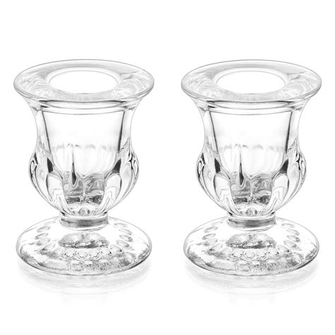 Glass Taper Candle Holders Clear Small Candlestick Holder Bulk Thicker Glas Ebay