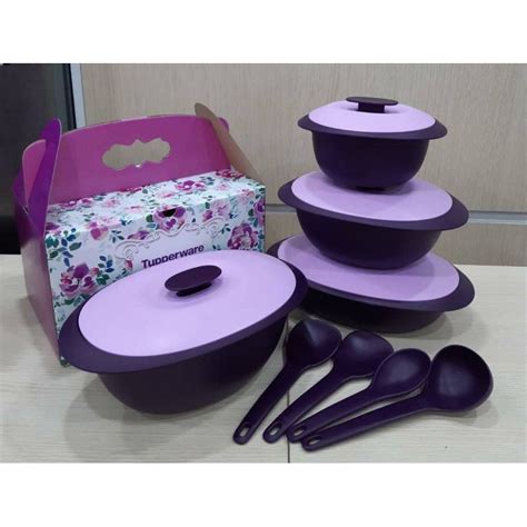 Ready Stock Tupperware Brands Purple Royale Serveware Set Raya