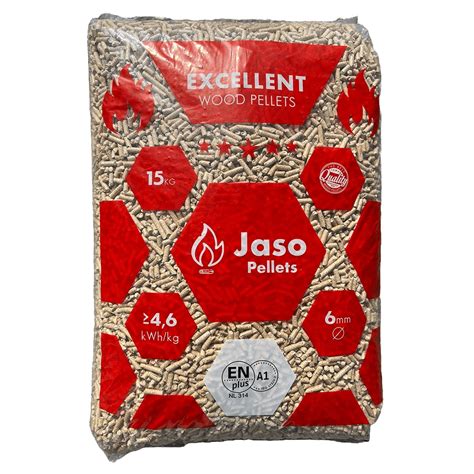 Houtpellets Jaso Excellent Wit 30 zakken á 15 kg 450KG