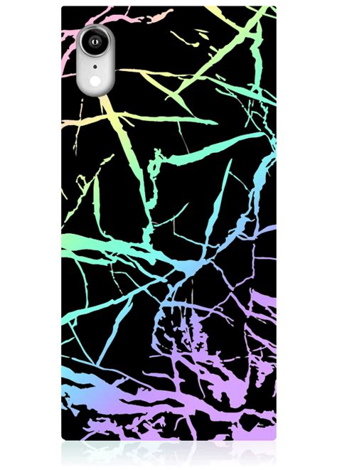 Holo Black Marble Square® Iphone Case Flaunt Cases