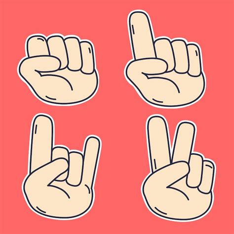 Premium Vector | Cartoon hand gestures collection.