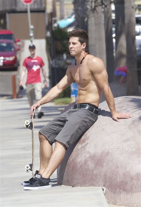 Dean Geyer Skateboarding In Santa Monica October 3 2012 Glee Photo