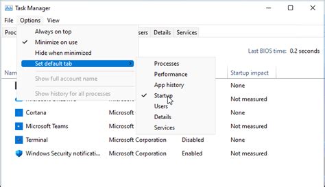 How to Change the Task Manager Startup Page on Windows 11