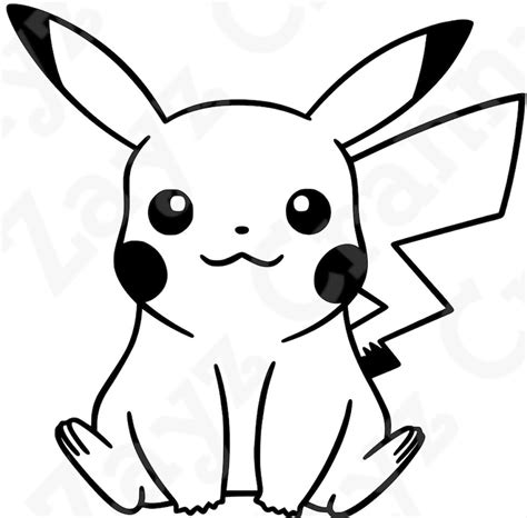 Pikachu SVG File FLAT Etsy Israel