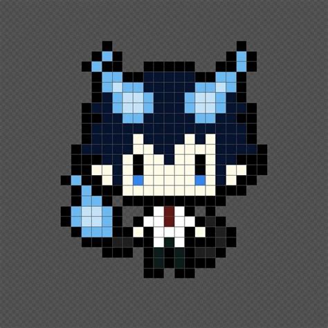 Rin Okumura - Ao No Exorcist (Anime) Pixel Art Patterns | Dibujos en ...