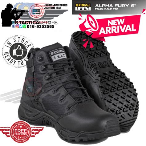 ORIGINAL SWAT ALPHA FURY 6 SIDE ZIP POLISHABLE TOE Shopee Malaysia