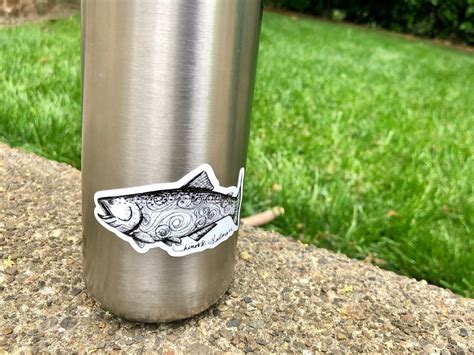 Chinook Salmon Vinyl Sticker Salmon T Pacific Northwest Etsy