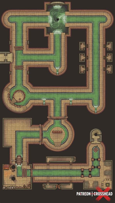 Into The Sewers [30x50] R Battlemaps