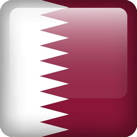 D Vetor Bandeira Do Qatar O Brilhante Emblema Nacional Do Qatar