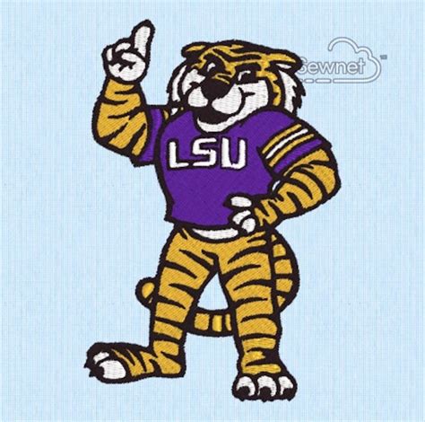 Lsu Tiger Embroidery File Etsy Canada